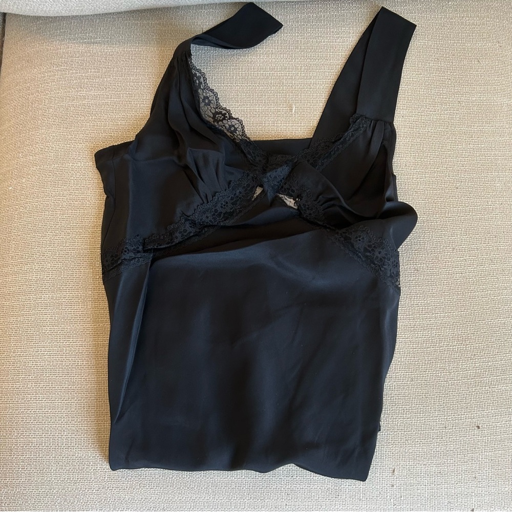 NWT Reformation Provence Lace Silk Midi Dress - Black Noir Classic - Picture 4 of 11
